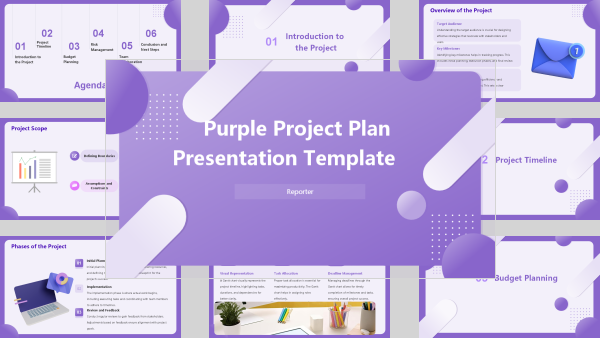 Purple Project Plan Presentation Template