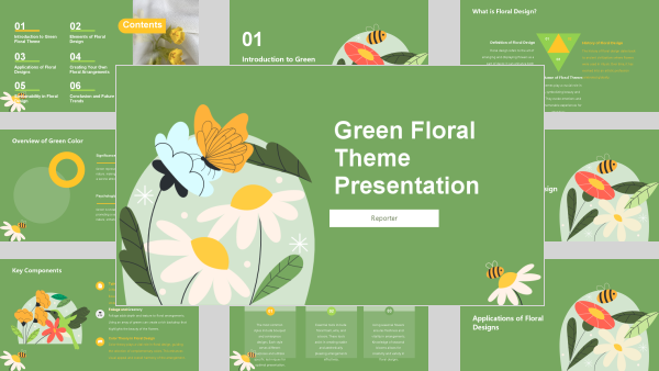 Green Floral Theme Presentation