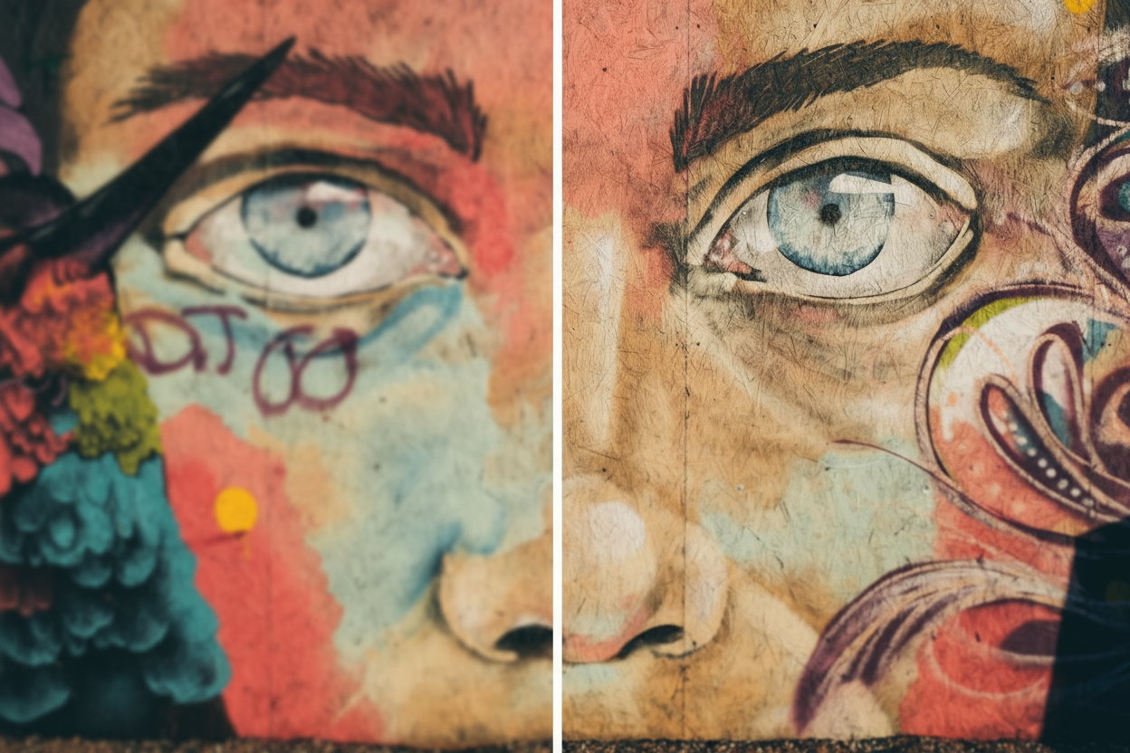 AI image recolor tool showing different color palette variations of the same image