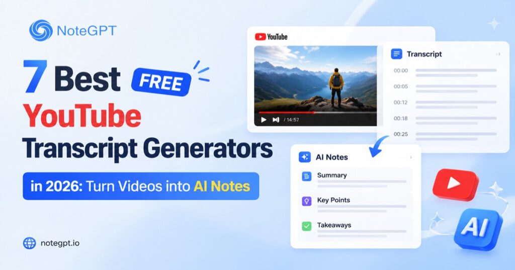 7 Best Free YouTube Transcript Generators in 2026: Turn Videos into AI Notes