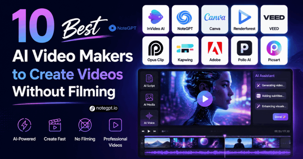 10 Best AI Video Makers to Create Videos Without Filming