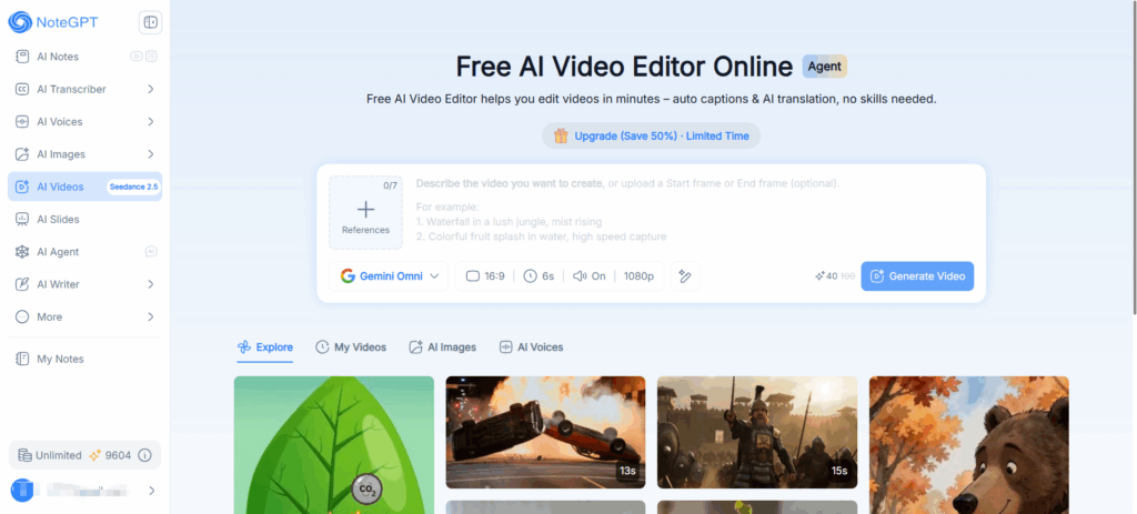 notegpt-ai-video-maker