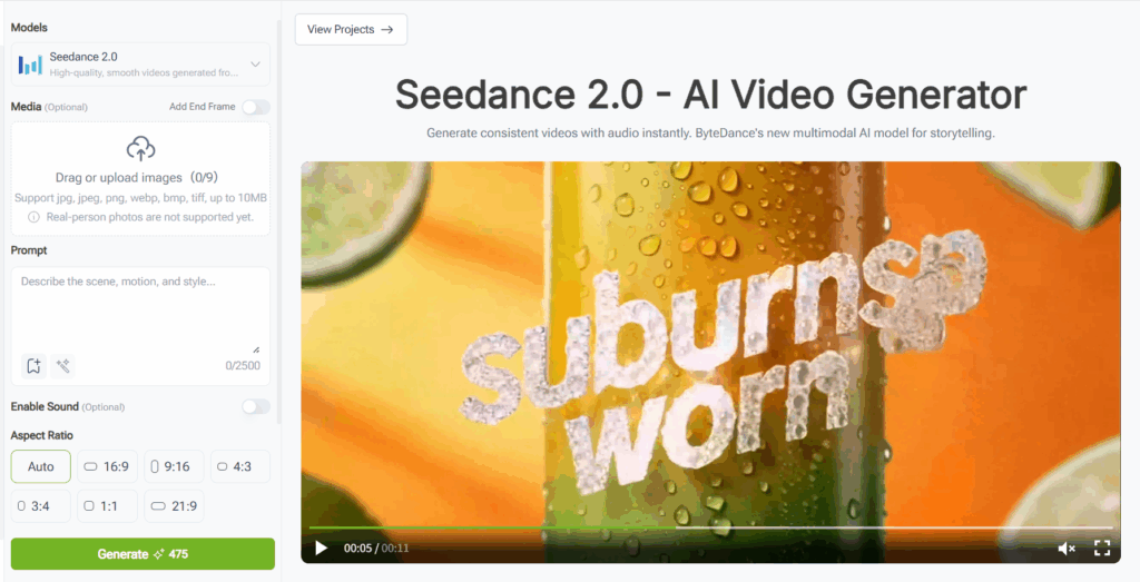 Seedance 2.0 - AI Video Generator