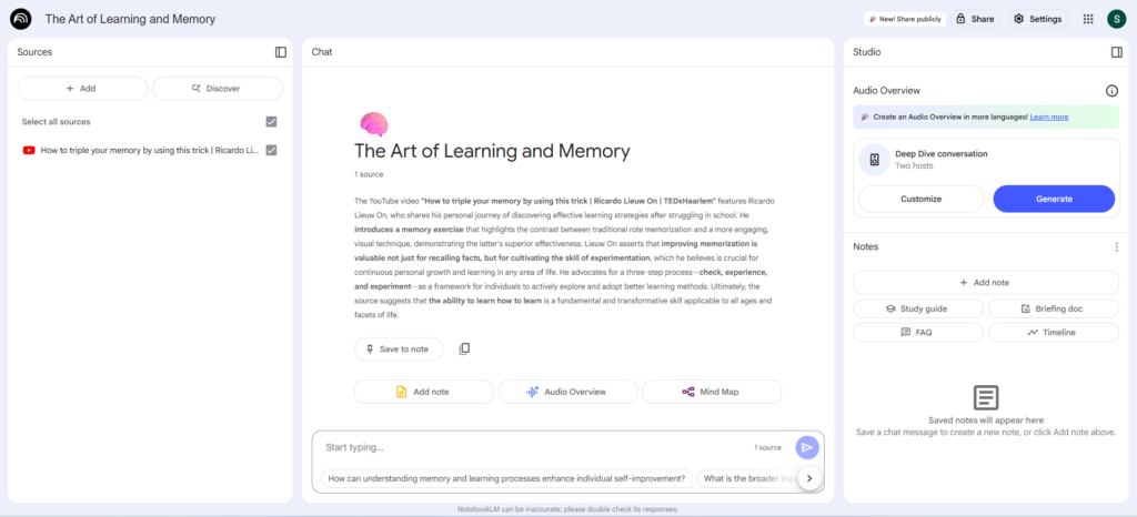 NotebookLM: Best for Research and Long-Form Audio Insights