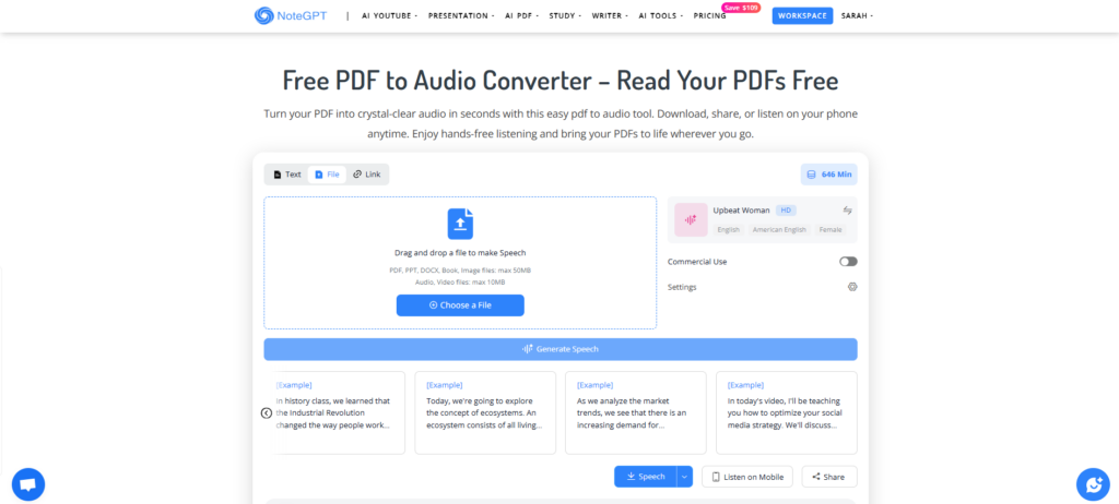 NoteGPT — Premium AI Voice Technology with Multi-Language Support