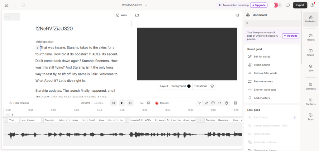 Descript – Edit Audio by Editing Text