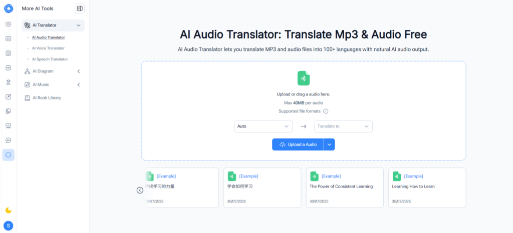 NoteGPT – Best Full-Chain Audio Translator with Smart Output