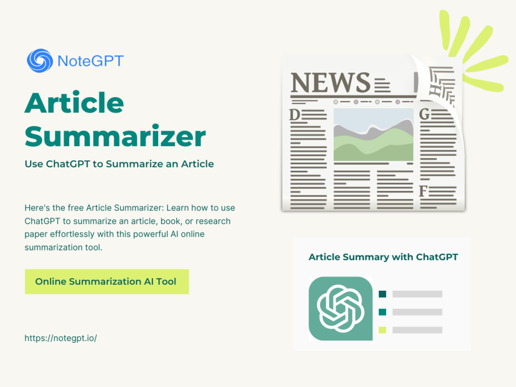 Article Summarizer – Use ChatGPT to Summarize an Article