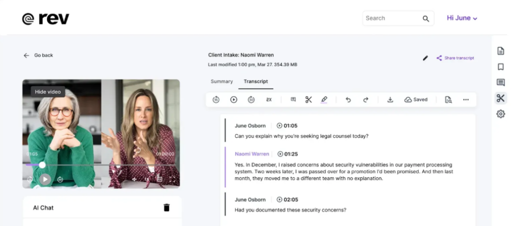 Rev: Enterprise-Grade Accuracy with AI and Human Touch