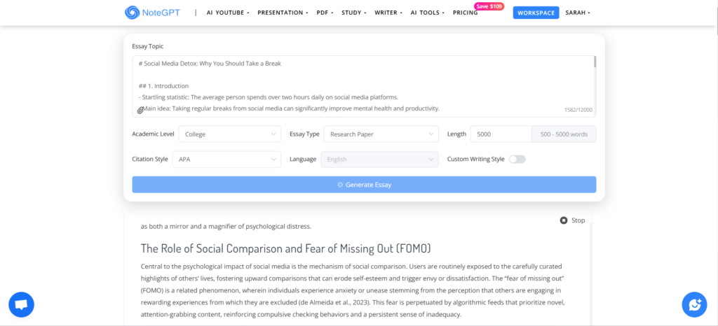 Expand Outline with AI Paper Writer