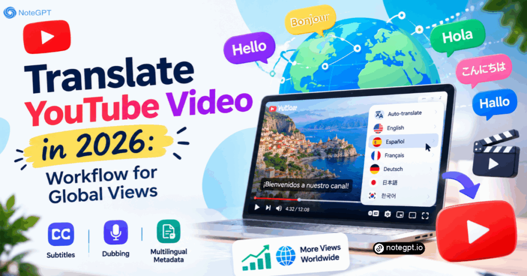 Translate YouTube Video in 2026: Workflow for Global Views