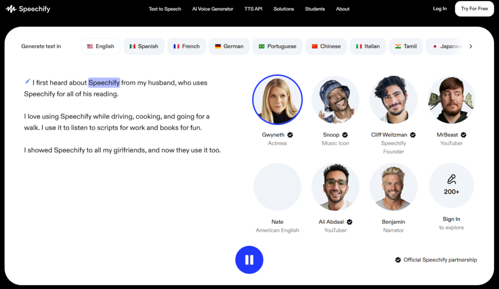 Speechify Text to Speech
