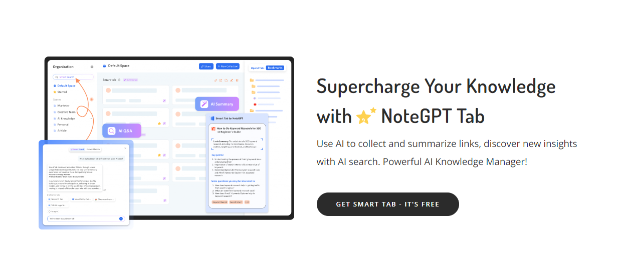 NoteGPT Tab，Smart Tab，Tabs Outliner