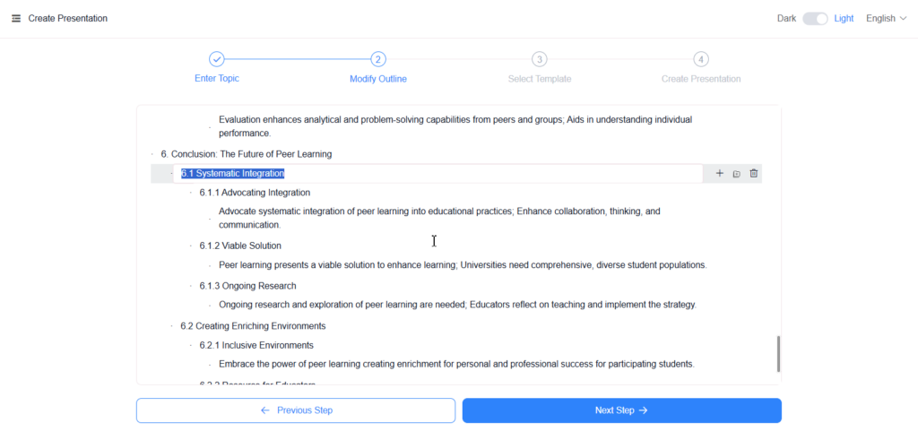 Step 3: Customize Slide Structure
