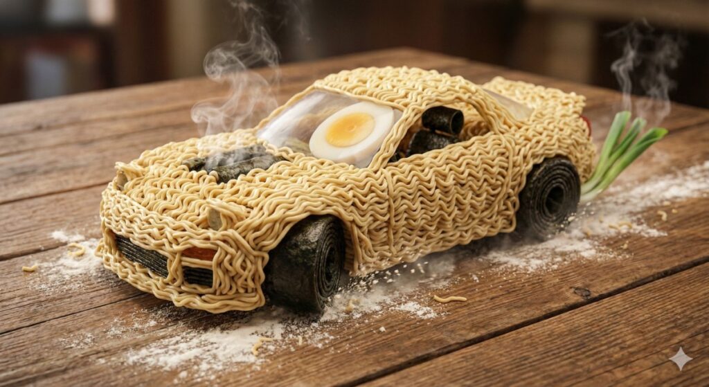 Nano Banana Pro generated image of ramen car created on NoteGPT