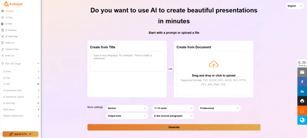 AutoPPT – Best for Standard Template Mapping