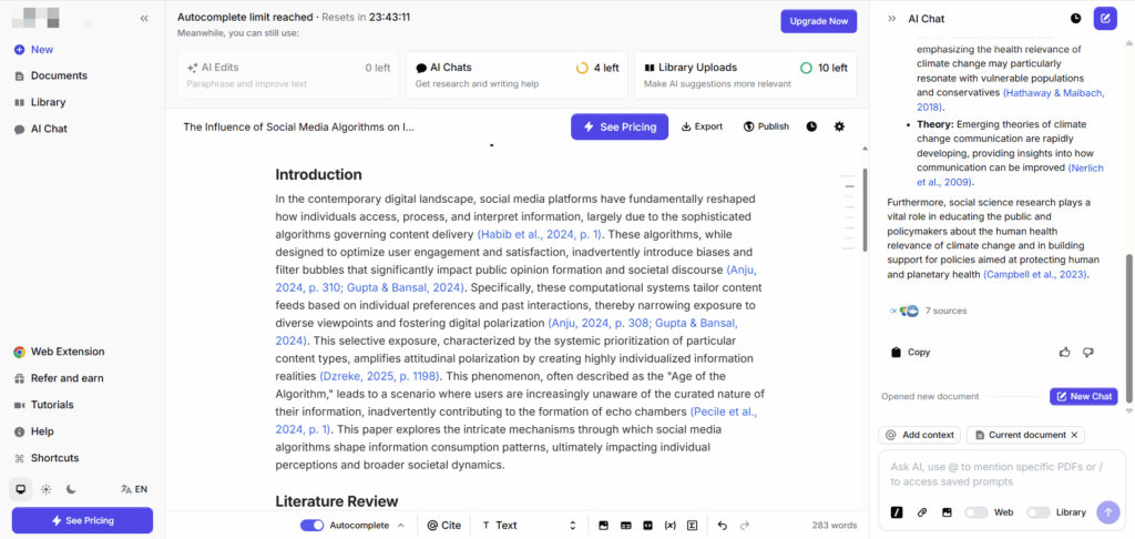 Core Feature Experience: What Using Jenni AI Actually Feels Like