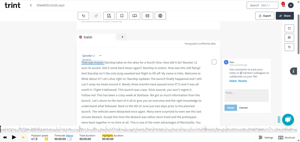 Trint – Transcribe & Collaborate in Teams