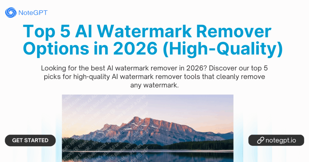 Top 5 AI Watermark Remover Options in 2026(High-Quality)