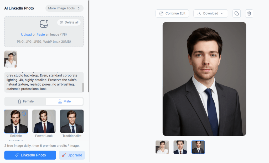 Tool Category 2: Paid AI Headshot Platforms (With “Free” Teasers)