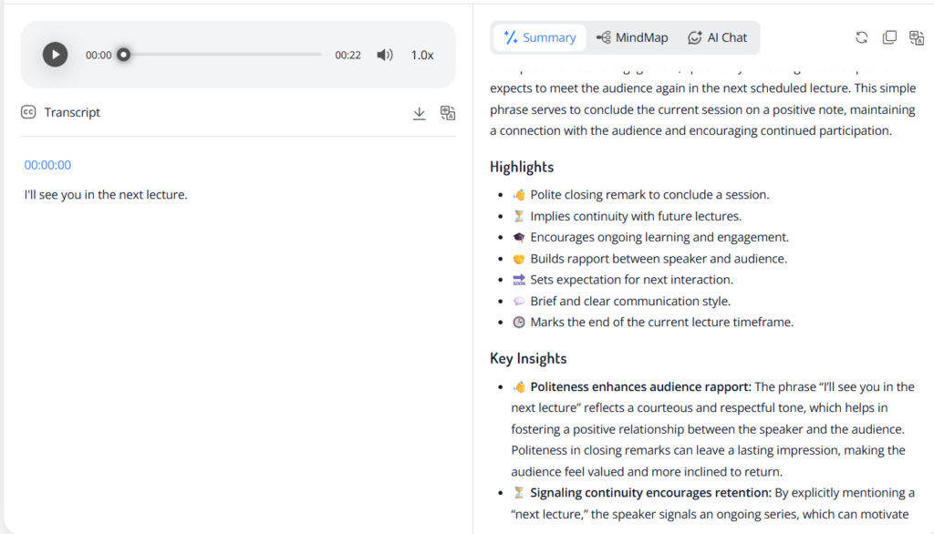 Let AI Generate the Transcript Automatically