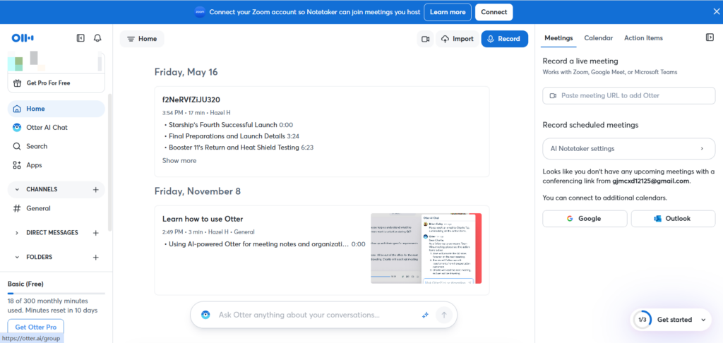 Otter.ai – Best for Automated Transcription and Speaker Detection