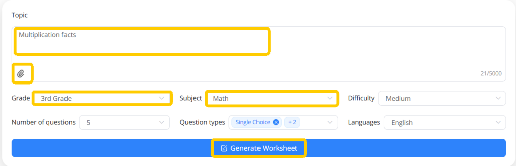 How to Use the AI Math Worksheet Generator