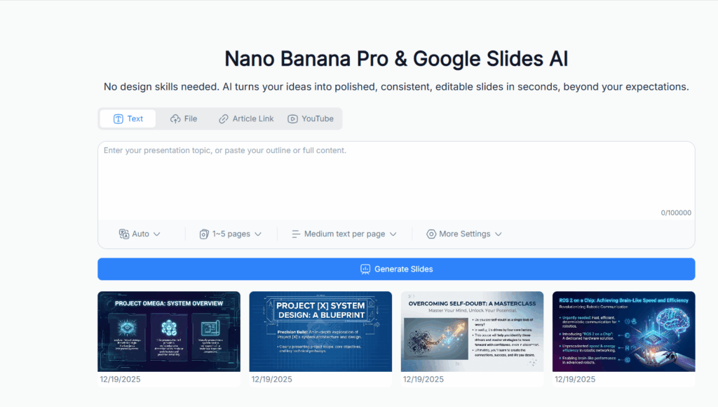 What is Nano Banana Pro Slides?