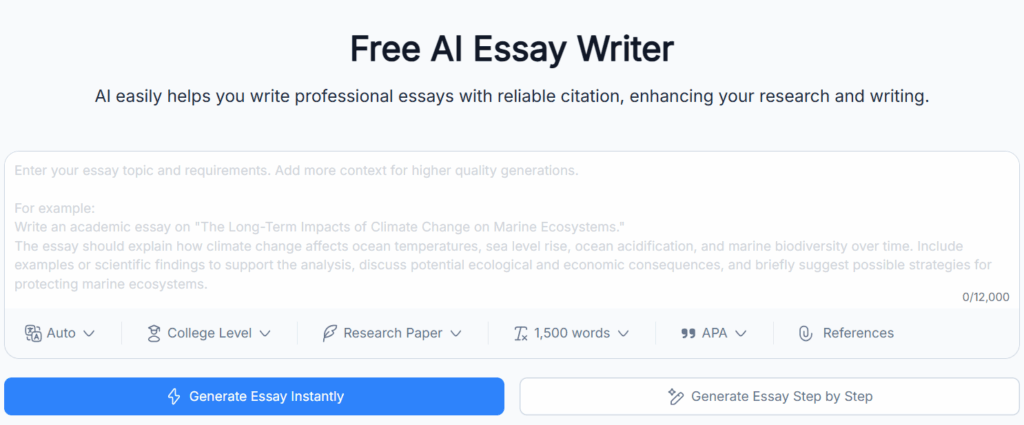 NoteGPT AI Essay Writer