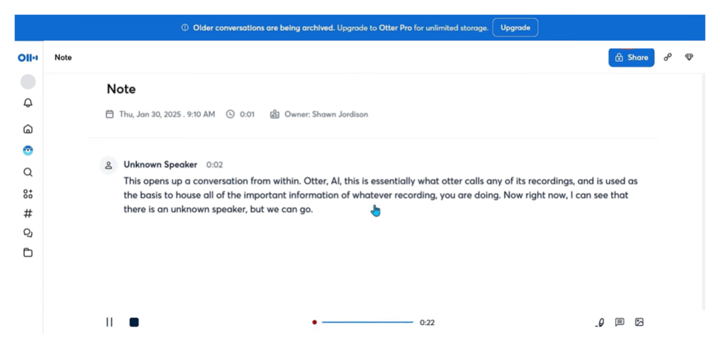 Otter.ai – Best for Live Meeting Transcription with Workaround for Translation 