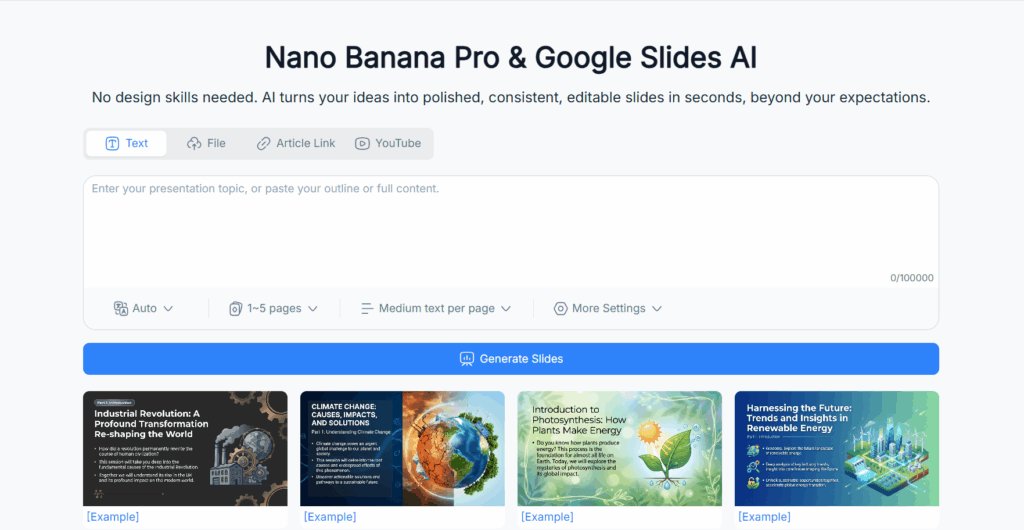 Nano Banana Pro & Google Slides AI