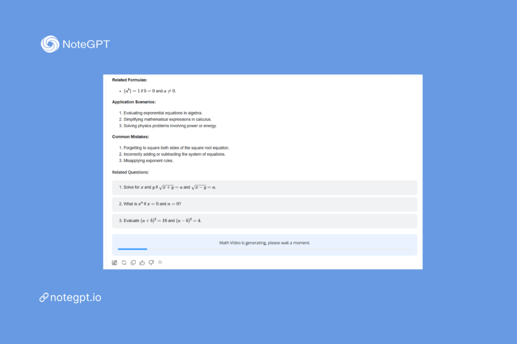 Step 3: Click “Generate Video”