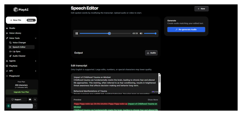 PlayAI — Best for Turning Text into Audio