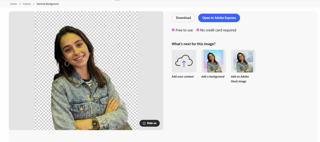 Adobe Express Background Remover