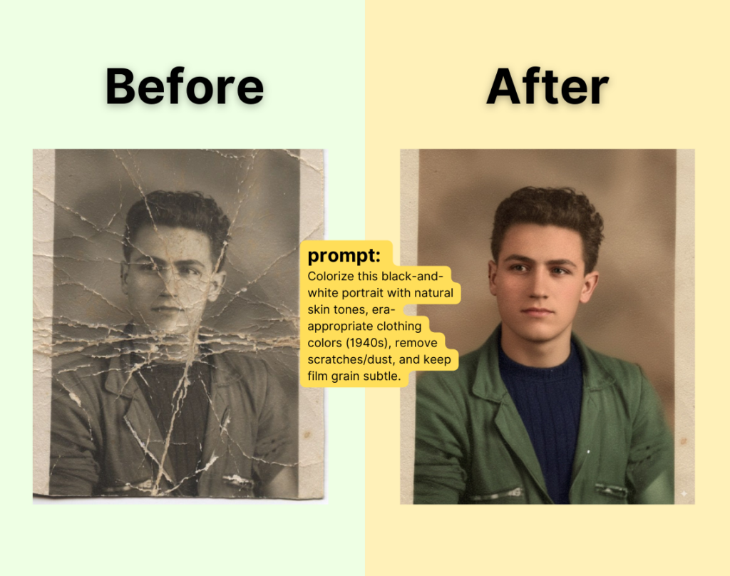 Colorize and Restore Vintage Photos