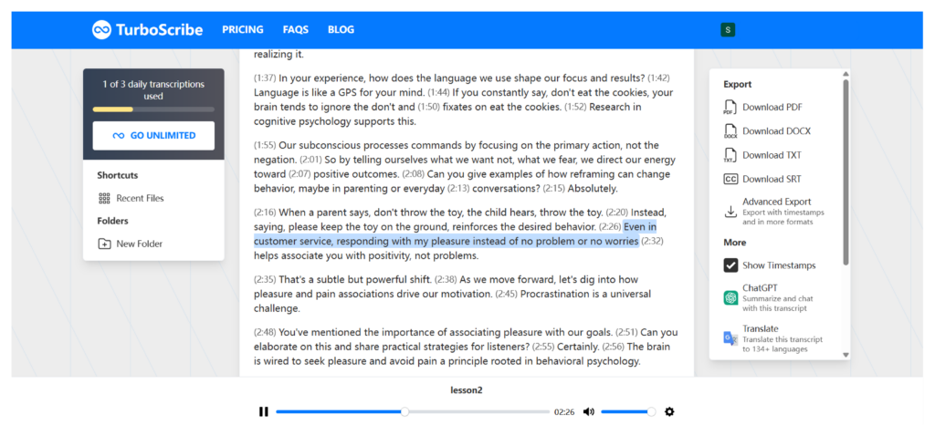 Turboscribe-Audio Transcription