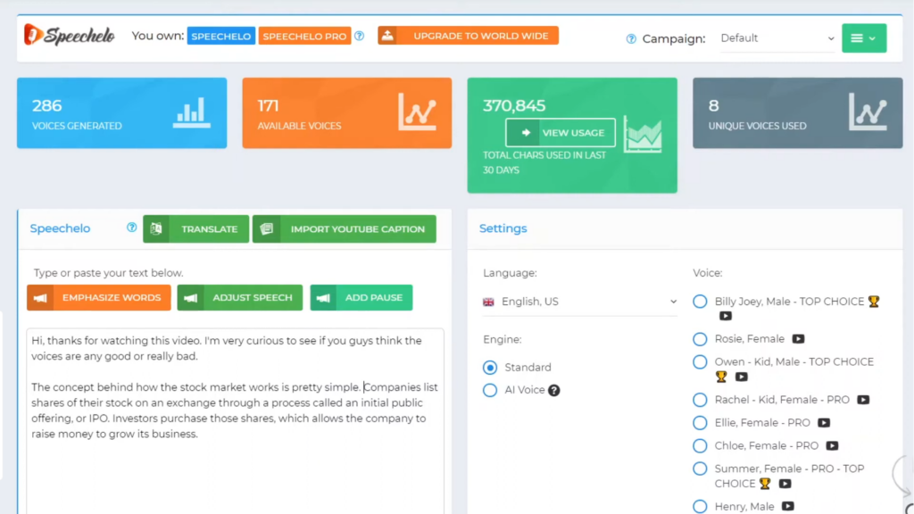 Speechelo – Quick & Easy AI Voice Creation for Non-Experts