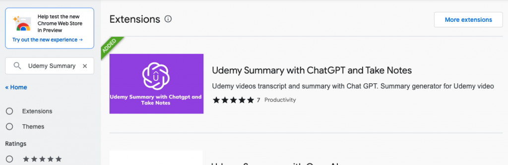 Installation Udemy Course Chrome Extension - NoteGPT