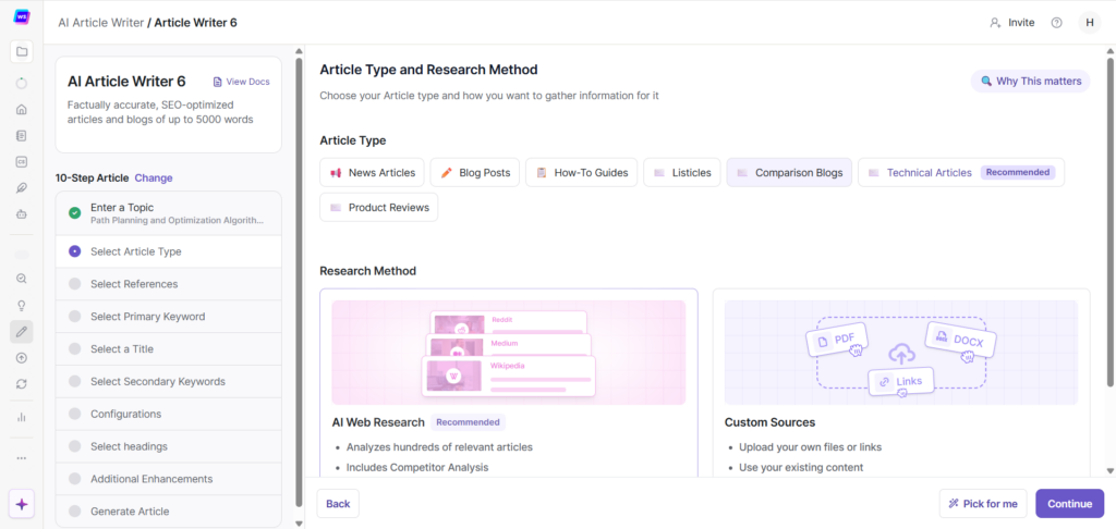 WriteSonic (Academic Mode) – Research-Friendly AI Output
