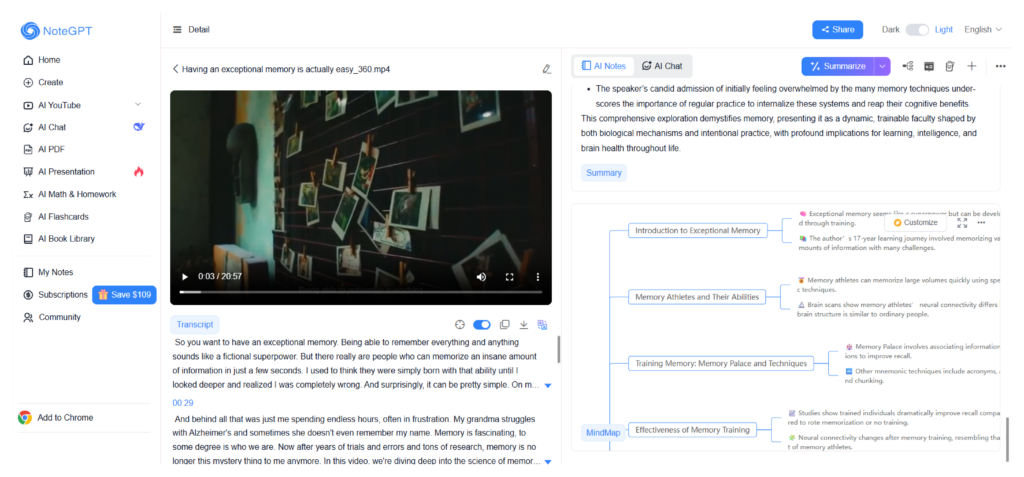 NoteGPT: Transcribe Large Video Files (Up to 300MB) with AI-Powered Precision