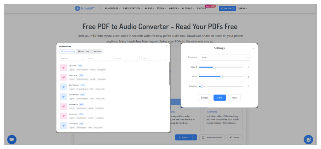 NoteGPT — Premium AI Voice Technology with Multi-Language Support