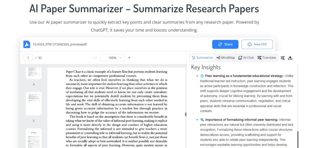 Summarize Your Paper Sources