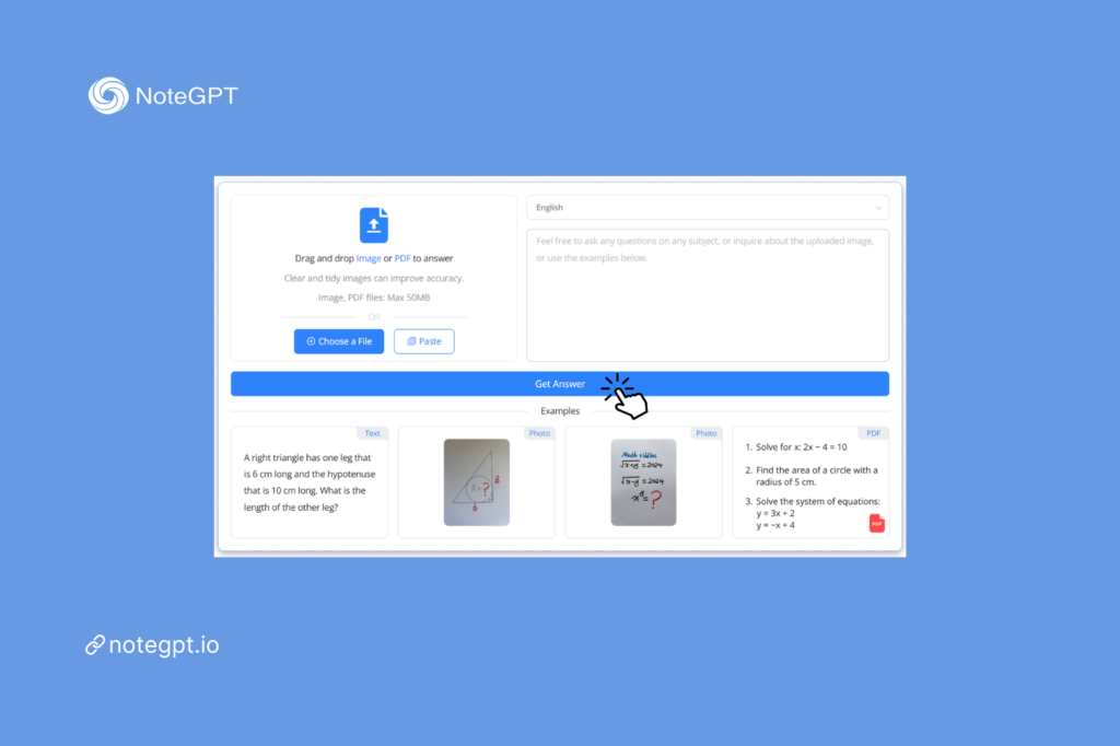 Step 2: Enter a Math Problem