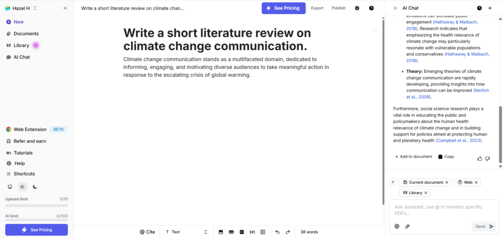 Jenni AI (Free Trial) – Autocomplete Your Essay