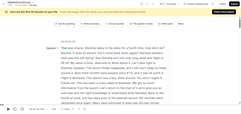 Happy Scribe – Subtitles and Translation Friendly
