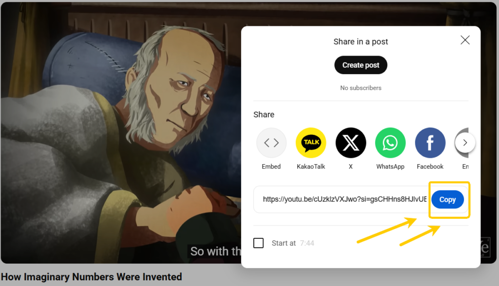 Step 1: Copy the YouTube Video Link