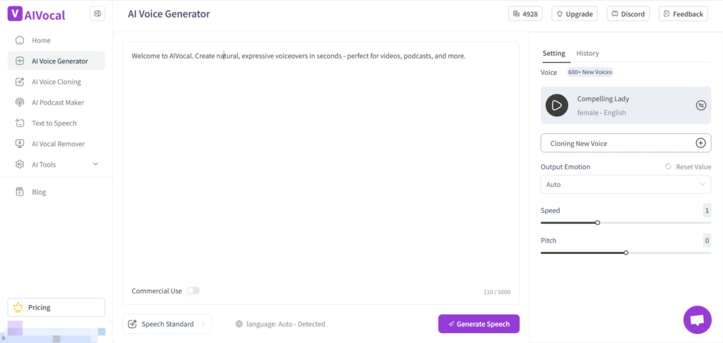 AI Vocal – Fast and User-Friendly