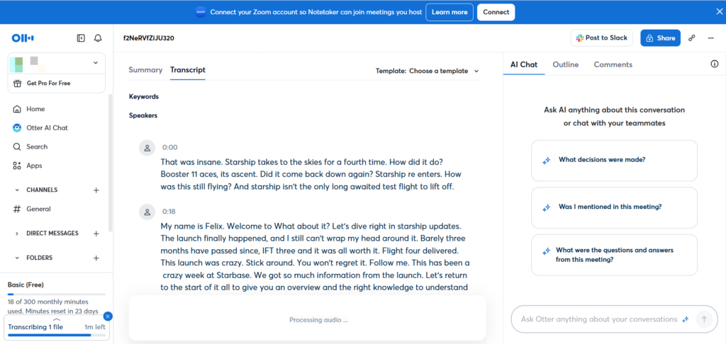 Otter.ai – Real-Time Meeting Transcriber