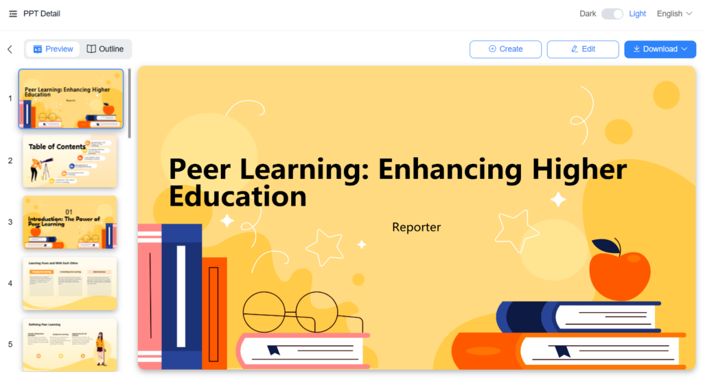 Step 5: Generate and Download PPT