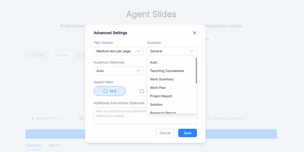 Step 2: Customize Presentation Settings